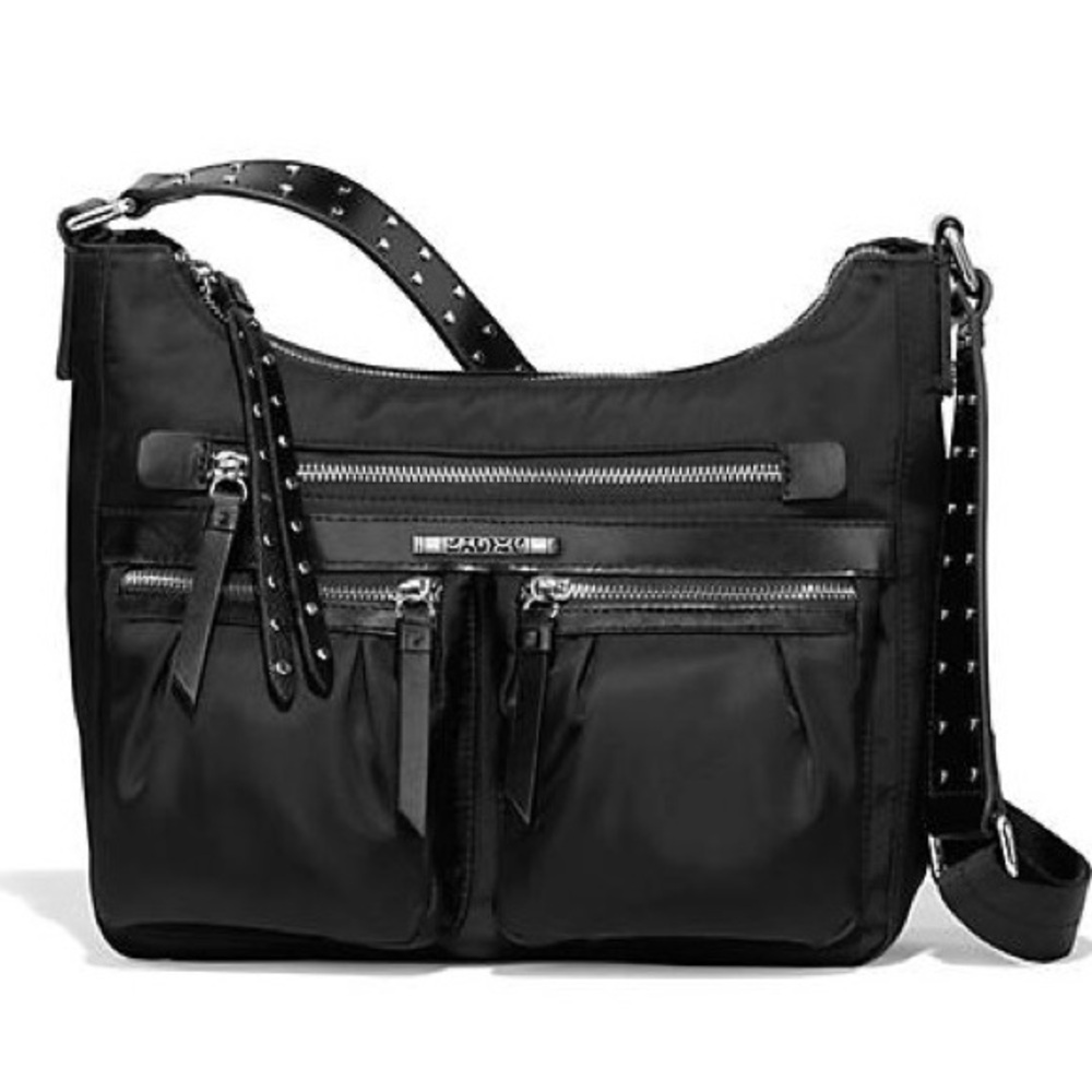 Brighton Austin Multi Pocket Crossbody Messenger Rivets Bag